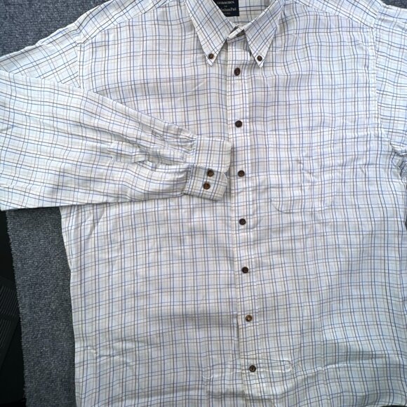 Gitman Bros Button Up Shirt White Fashion Post Louisville Large White Check - Picture 11 of 16